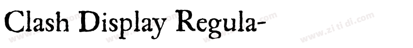Clash Display Regula字体转换